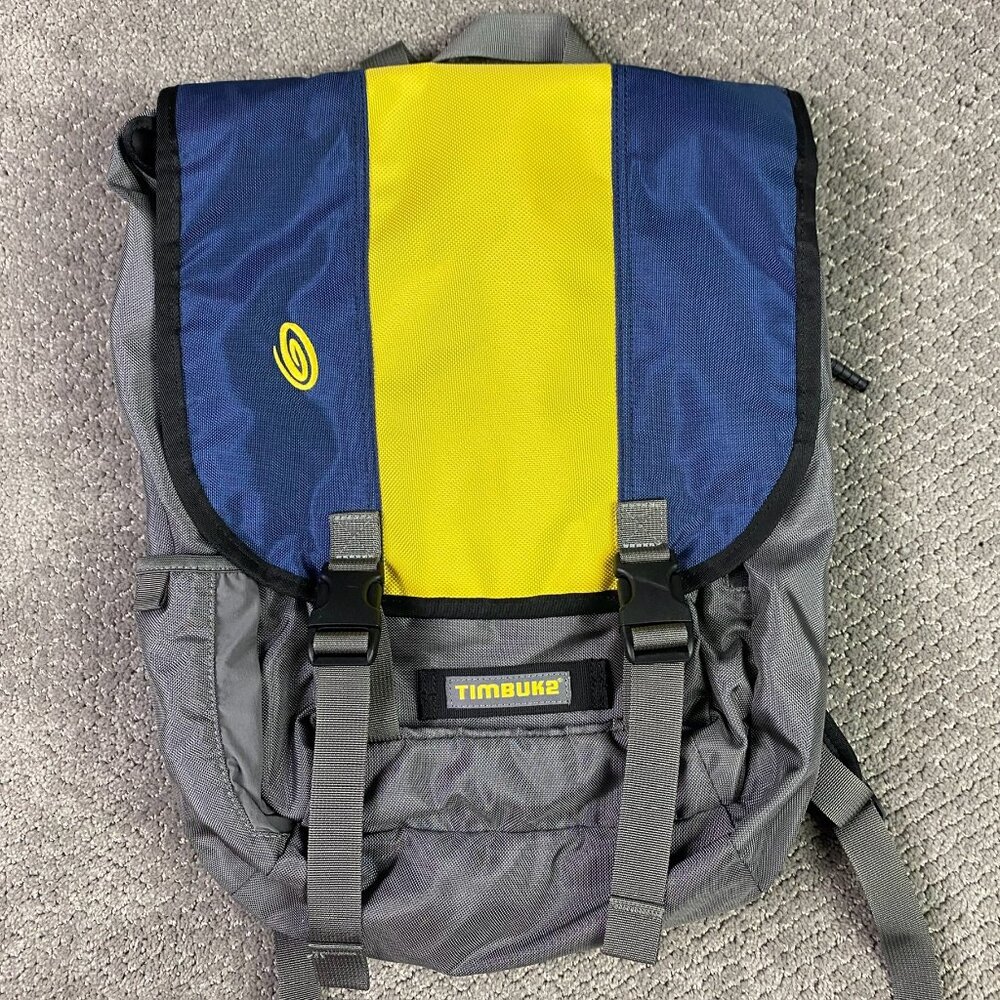 TImbuk2 Swig Urban Laptop Backpack Messenger Bag Shoulder Dust Blue Reso Yellow